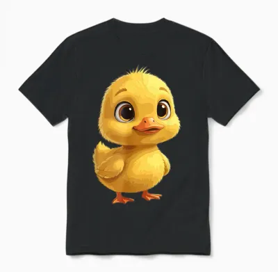 Adorable Petit Caneton Mignon Poussin Jaune Unisex T-Shirt - Black