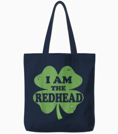 Funny Dibs on the Redhead I Am the Redhead Women Men Tote Bags - Navy