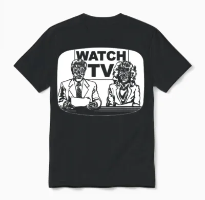Retro Watch Tv Unisex T-Shirt - Black