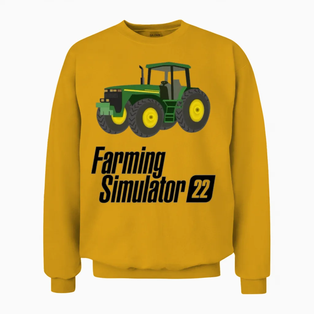 Farming Simulator 22 Farmers Gift Unisex Sweatshirt in Gold