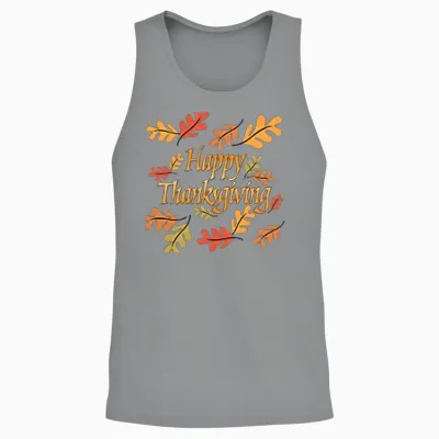 Happy Thanksgiving Unisex Tank Top - Sport Grey