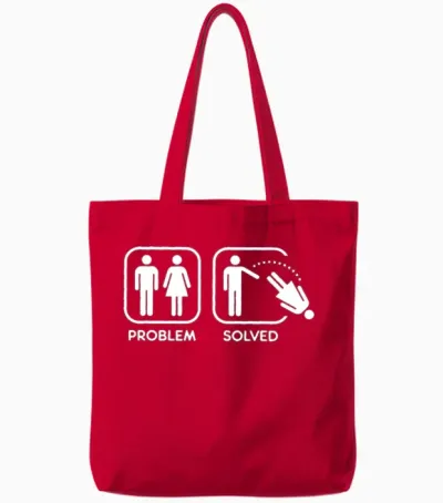 Problem Solved Tote Bags - Red