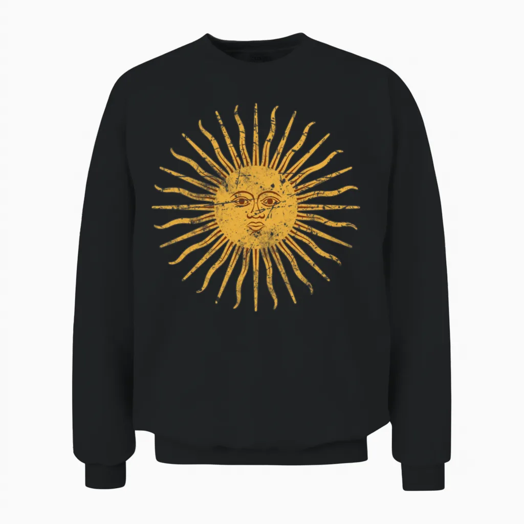 Argentina Sun Unisex Sweatshirt in Black
