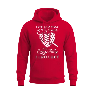I Crochet Unisex Hoodie - Red