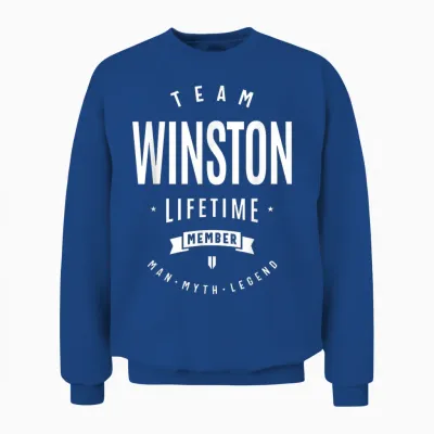 Membre à Vie De L'équipe Winston Nom Drôle Winston Unisex Sweatshirt - Royal
