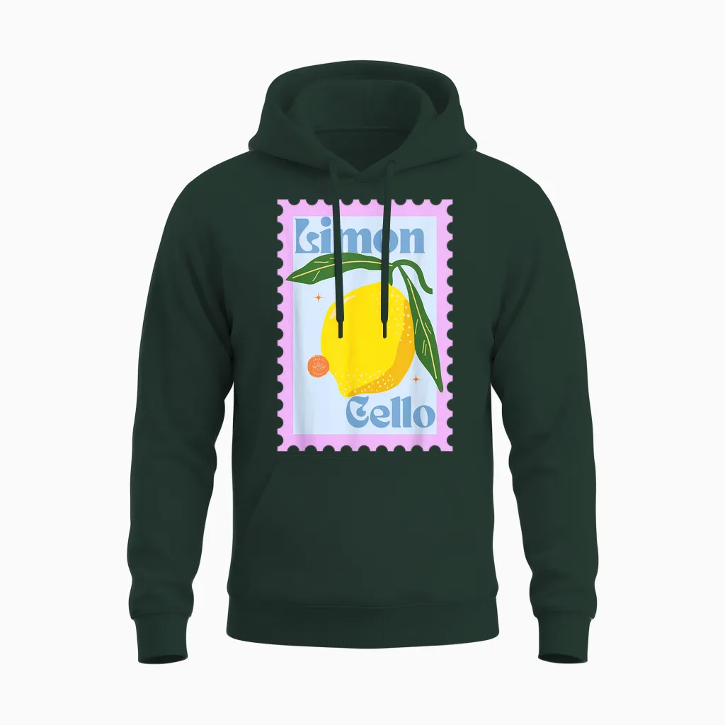 Limoncello Lemons Italian Summer Unisex Hoodie in Forest