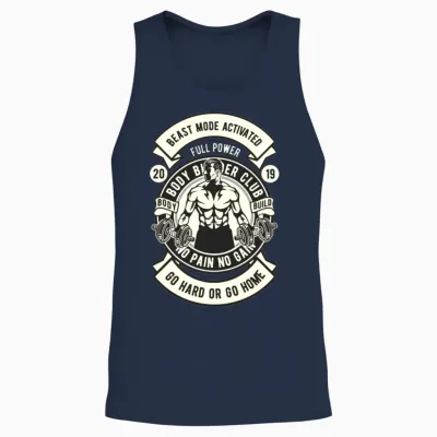 Activated Vintage Retro Classic Unisex Tank Top - Navy