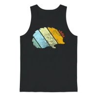 Hedgehog Retro Unisex Tank Top - Black – 1