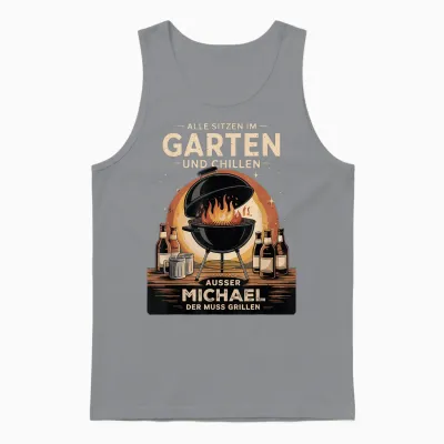 Michael Muss Grillen Lustiger Grillmeister Spruch Unisex Tank Top - Sport Grey