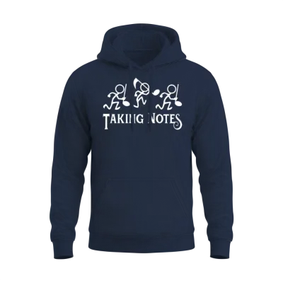 Taking Notes Funny Music Teacher Musician Music Gu Unisex Hoodie - Navy
