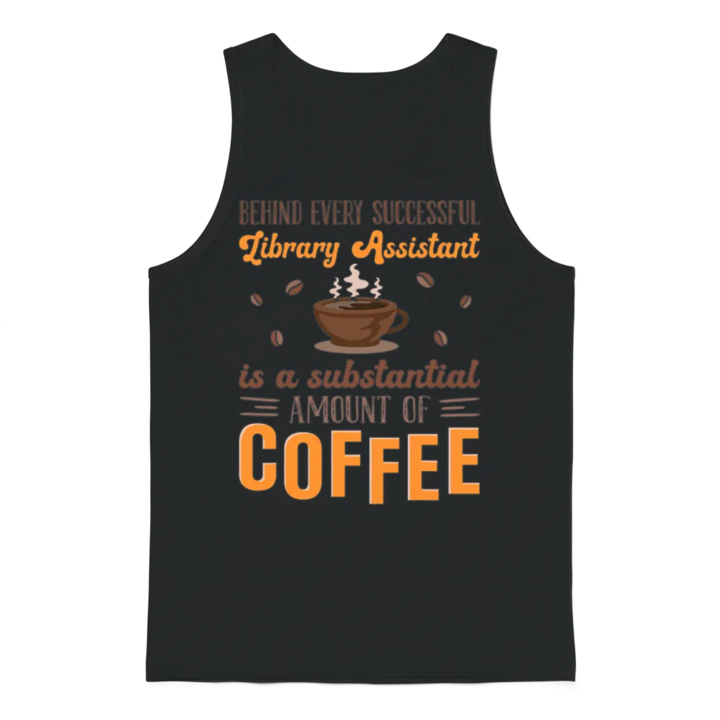 Funny Library Assistant Unisex Tank Top - Black