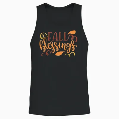 Fall Blessings Funny Funny Unisex Tank Top - Black