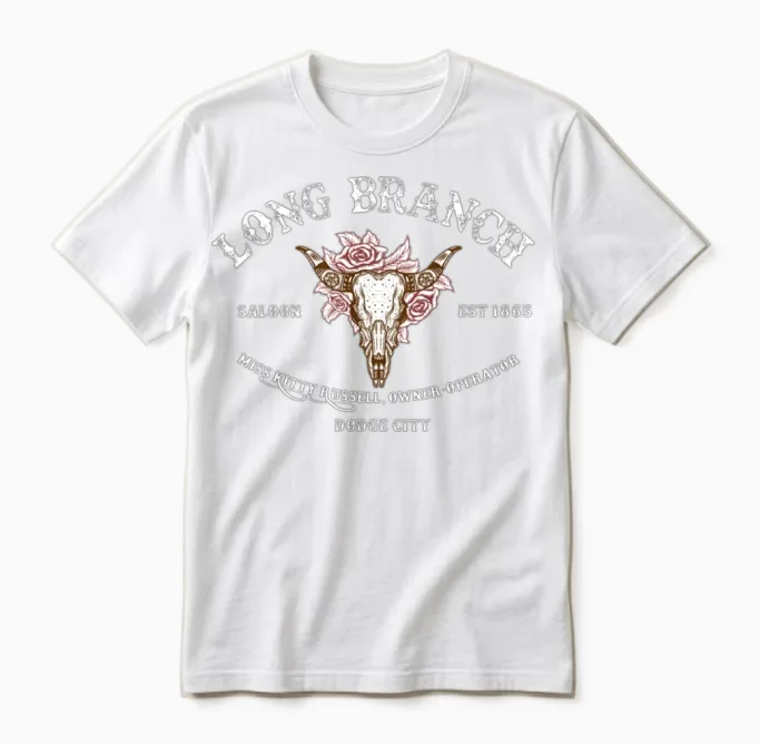 Gunsmoke T Shirtlong Branch Saloon Unisex T-Shirt in White