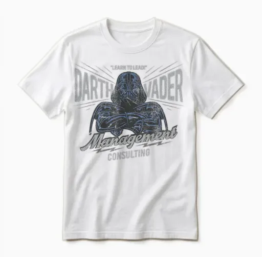 Star Wars Darth Vader Management Consulting Vintage Unisex T-Shirt in White