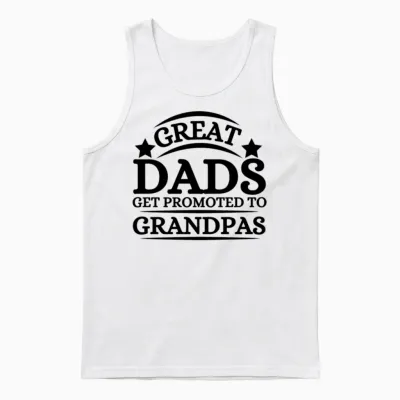 Great Dads Promoted to Grandpas Unisex Tank Top - White