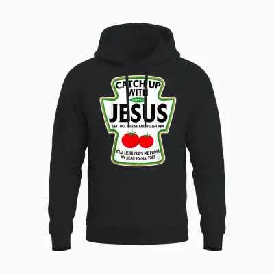 Catch Up with Jesus Unisex Hoodie - Black