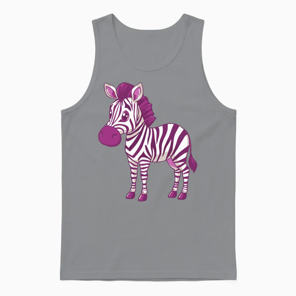 #snirt T-Shirt à Capuche Motif Zèbre Manche Longue Unisex Tank Top in Sport Grey