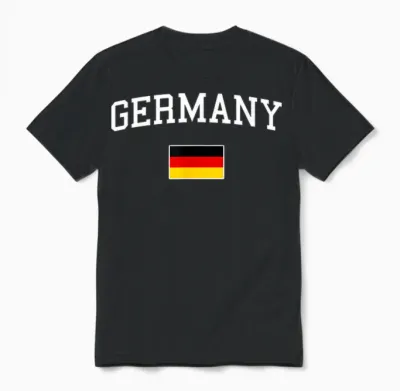 Deutschlandflagge Herren Damen Kinder Deutschland Unisex T-Shirt - Black