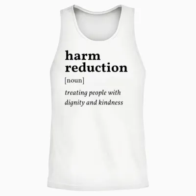 Harm Reduction Definition - Public Health Quote Unisex Tank Top - White
