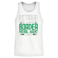 Retired Border Patrol Agent Unisex Tank Top - White – 2
