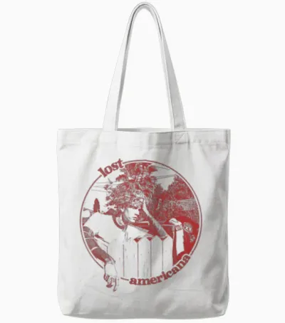 Official Mgk Lost Americana Tote Bags - White