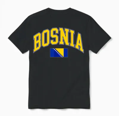 Proud Bosnia Herzegovina Cheer Country Favorite Spirit Game Unisex T-Shirt - Black