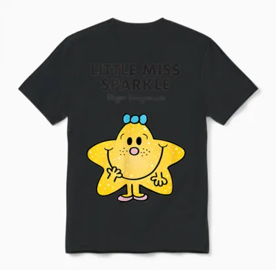 Mr. Men Little Miss Sparkle Unisex T-Shirt - Black
