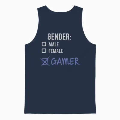 Gender: Gamer! Unisex Tank Top - Navy