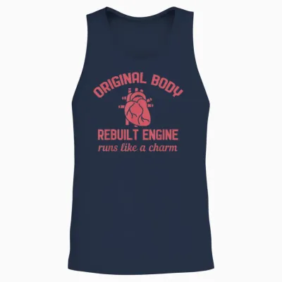 Funny Open Heart Bypass Surgery Recovery Get Well Gift Unisex Tank Top - Navy