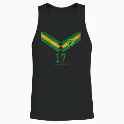 Brésil Cadeau Drapeau Brésil Fan Vintage Samba Brasil Unisex Tank Top - Black