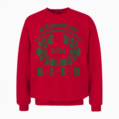 Männertag 2026 Bier Buchstabierwettbewerb – Vatertag Humor Unisex Sweatshirt - Red