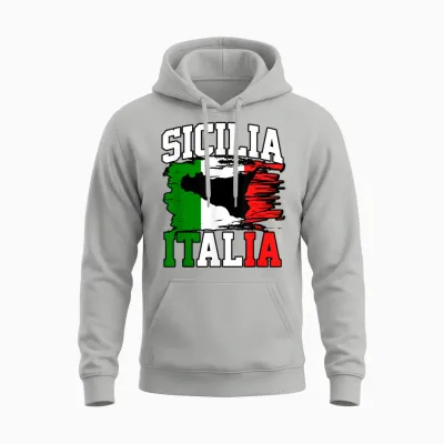 Sizilien Italien Italien Flagge Italien Sizilien Herren Damen Unisex Hoodie - Ash