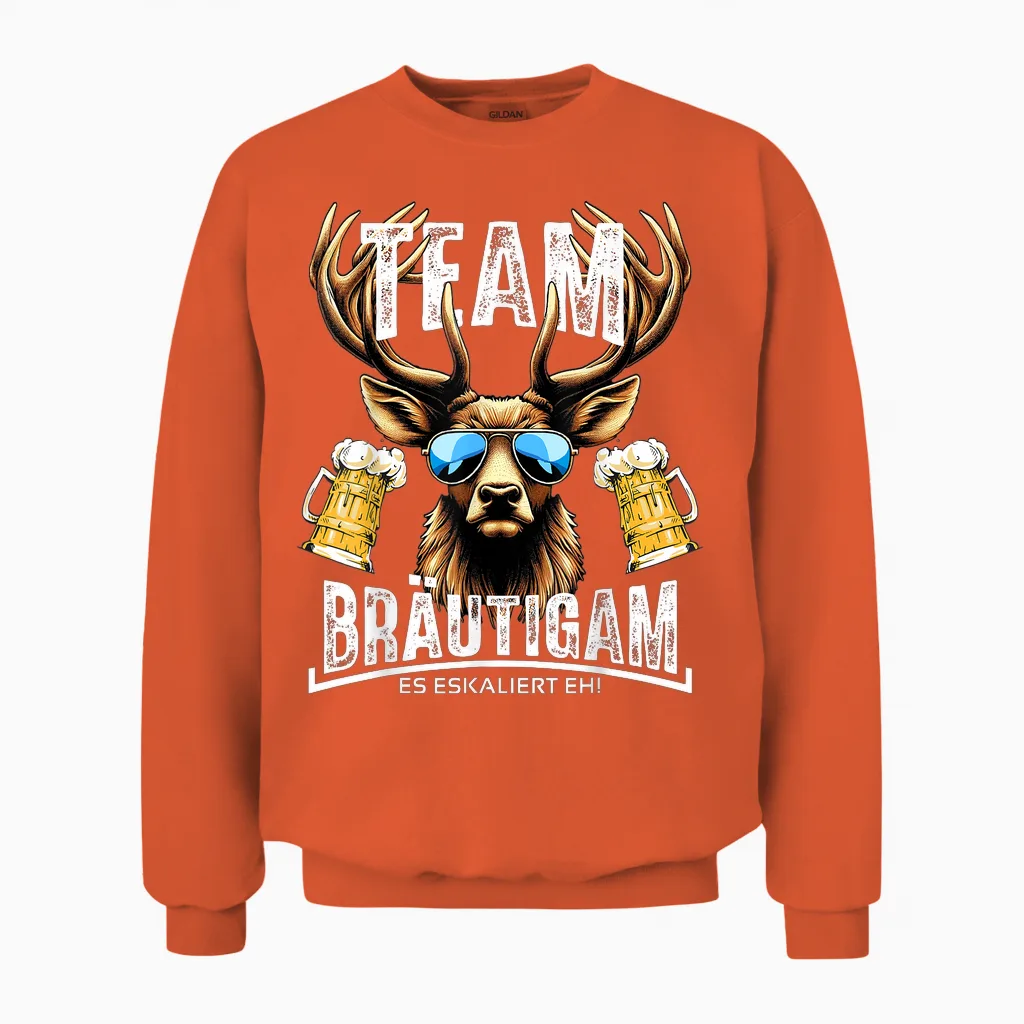 Junggesellenabschied Männer T-Shirt Poltern Jga Männer Unisex Sweatshirt in Orange