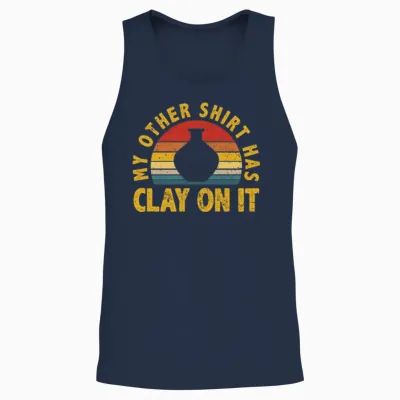 Funny Pottery Unisex Tank Top - Navy