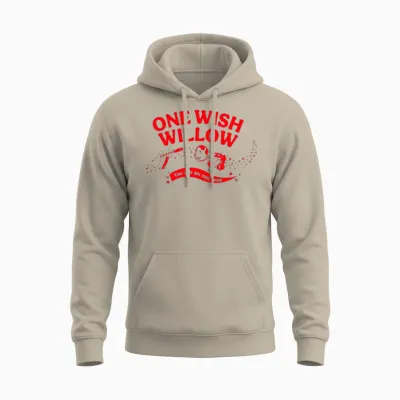 Obsession One Wish Willow Front & Back Unisex Hoodie - Sand