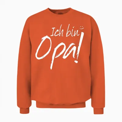 T-Shirt with German Text "ich Bin Opa Geworden Zum Opa Beförderen" Unisex Sweatshirt - Orange