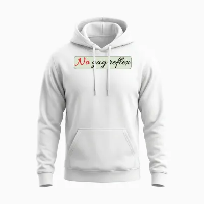 No Gag Reflex Unisex Hoodie - White