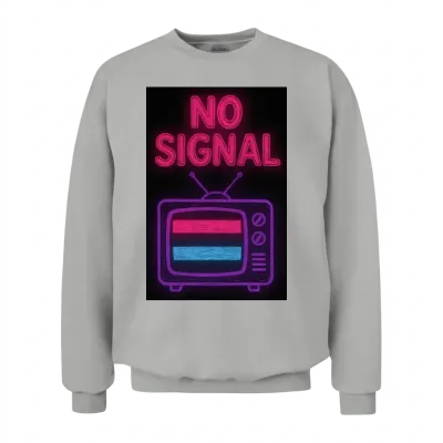 No Signal Retro Neon Unisex Sweatshirt - Ash