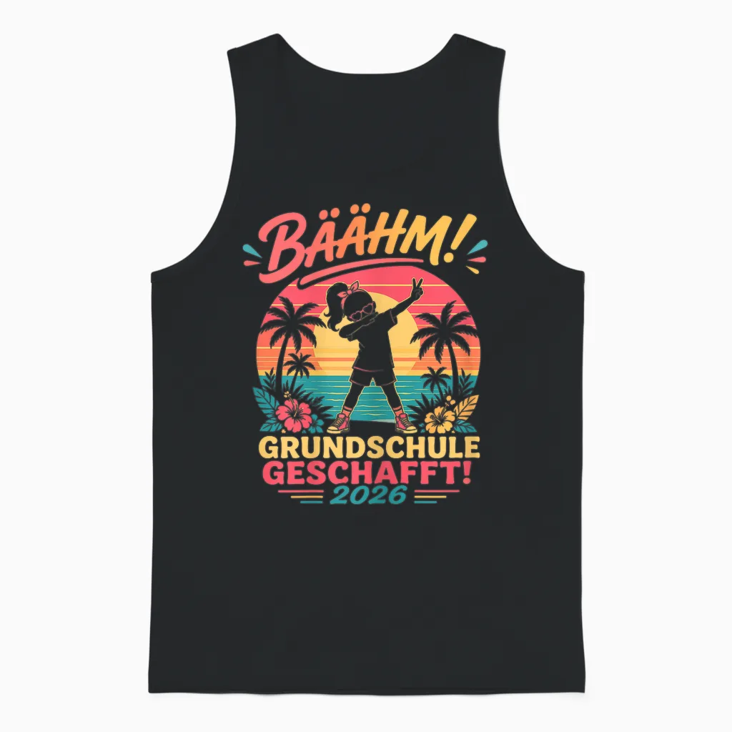 Grundschule Abschluss 2026 Mädchen Gymnasium Unisex Tank Top in Black