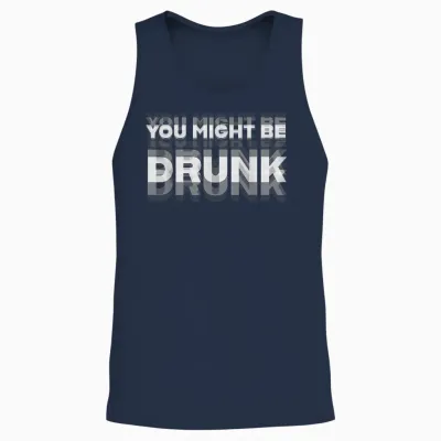 Tu Es Peut-être Soûl Unisex Tank Top - Navy