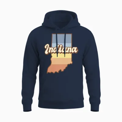 Indiana Retro Unisex Hoodie - Navy