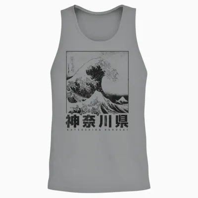 Die Große Welle Vor Kanagawa Fujiyama Japanisch Japan Style Unisex Tank Top - Sport Grey