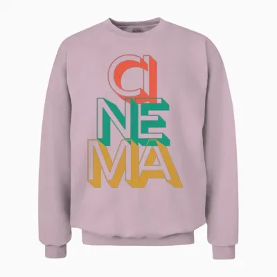 Retro Cinema Unisex Sweatshirt - Light Pink
