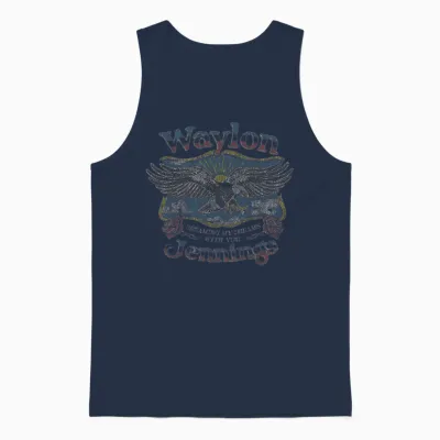 Waylon Jennings – Offizieller Merchandise-Artikel – Dreaming My Dreams Unisex Tank Top - Navy
