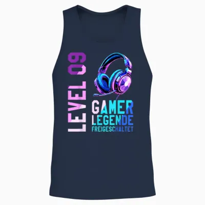 9. Geburtstag Junge Mädchen Gaming Level 9 Jahre Unisex Tank Top - Navy