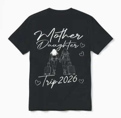 Mutter Tochter Reise 2026 Unisex T-Shirt - Black