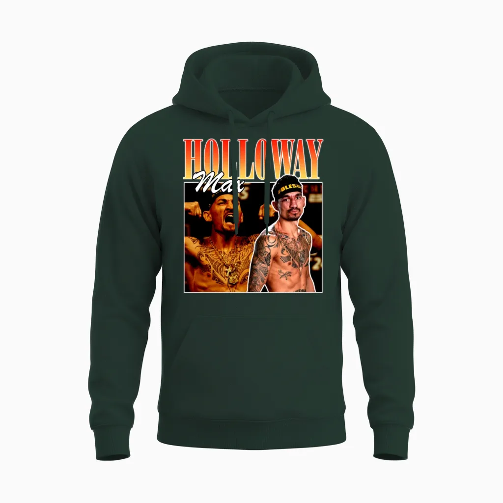 Max Holloway Vintage Retro Unisex Hoodie - Forest