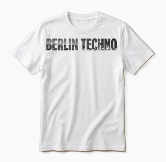 Berlin Techno Skyline City Rave Outfit Gear Edm Unisex T-Shirt in White
