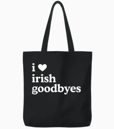 St Patricks Day I Love Irish Goodbyes I Heart Irish Goodbyes Tote Bags - Black