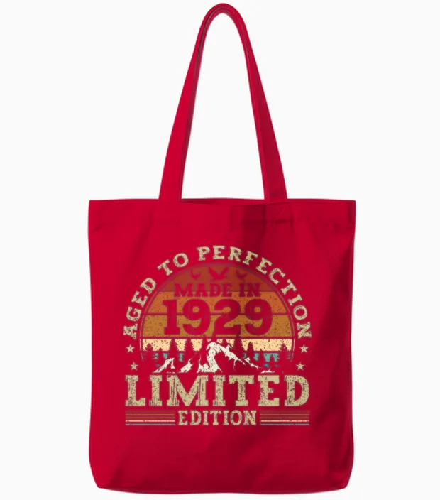 Jahrgang 1929 Retro Vintage Tote Bags - Red